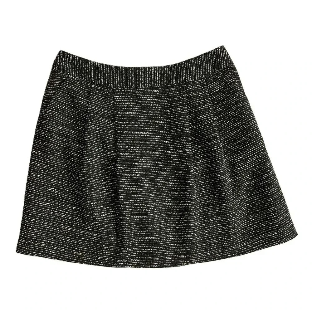 Halogen Black And White Tweed Aline Skirt Size 12